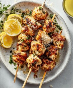Garlic Parmesan Chicken Skewers Recipe