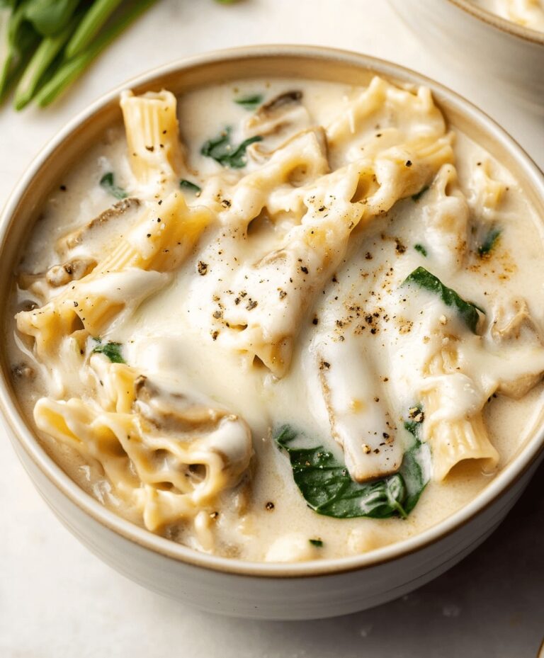 Creamy Alfredo Lasagna Soup Recipe