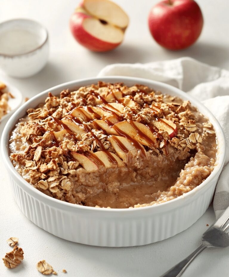 Caramel Apple Oatmeal Bake Recipe