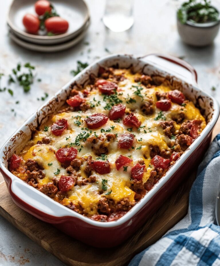 Top Southern Five Layer Beef Casserole Recipe