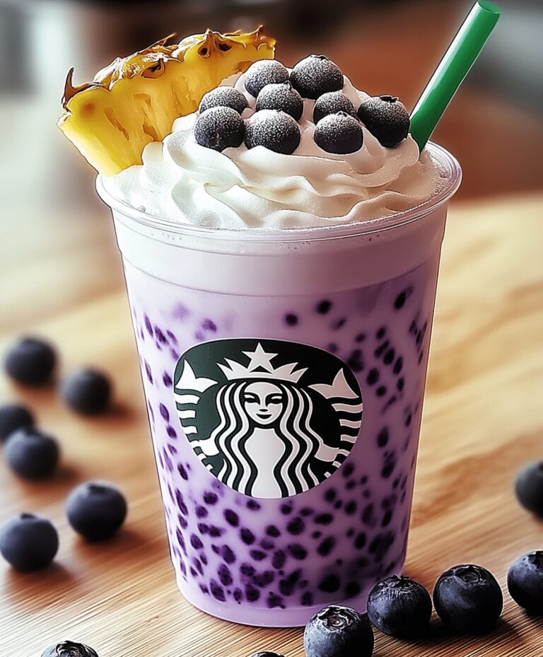 Pineapple Blueberry Frappuccino Recipe