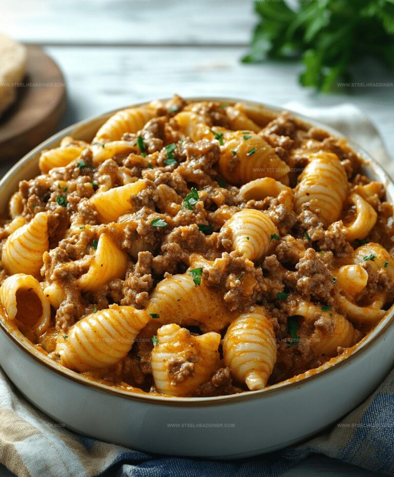 Easy Creamy Beef And Shells Recipe