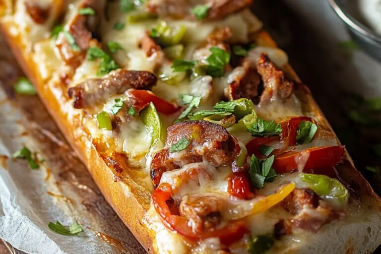 Andouille Poboy French Bread Pizza Recipe