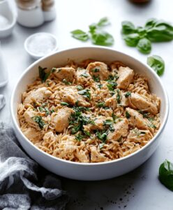 Quick One Pot Chicken Orzo Recipe