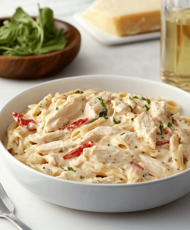 Creamy White Cheddar Chicken Pasta Recipe