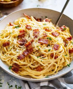 Authentic Italian Carbonara With Bacon Recipe