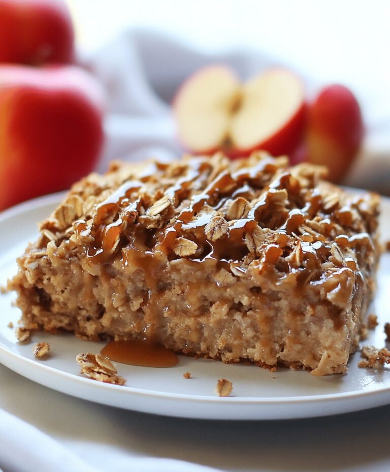Creamy Caramel Apple Oatmeal Bake Recipe