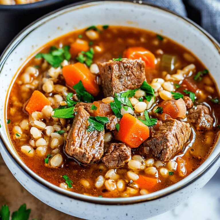 Hearty Beef Barley Soup Recipe