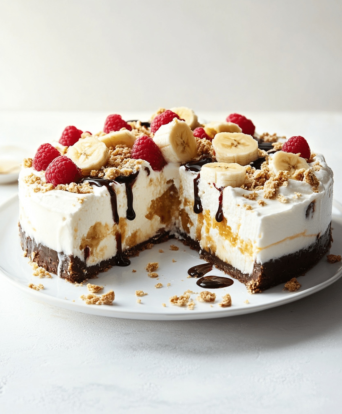 Creamy No-Bake Banana Split Cheesecake Recipe