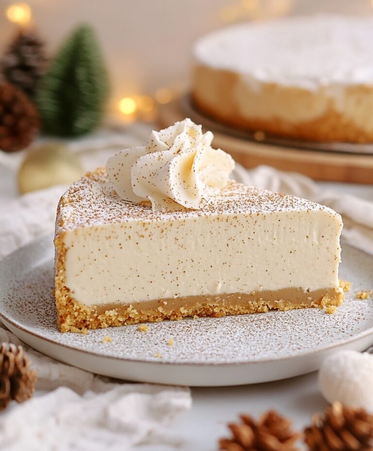 Creamy Eggnog Cheesecake Recipe