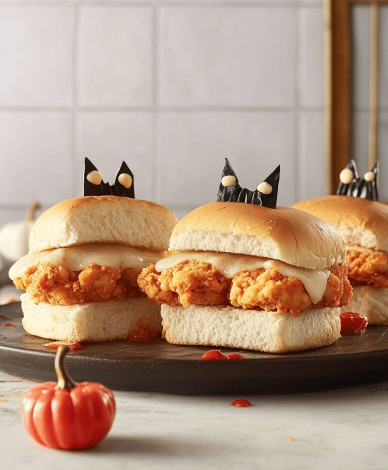 Spooky Halloween Chicken Parmesan Sliders Recipe
