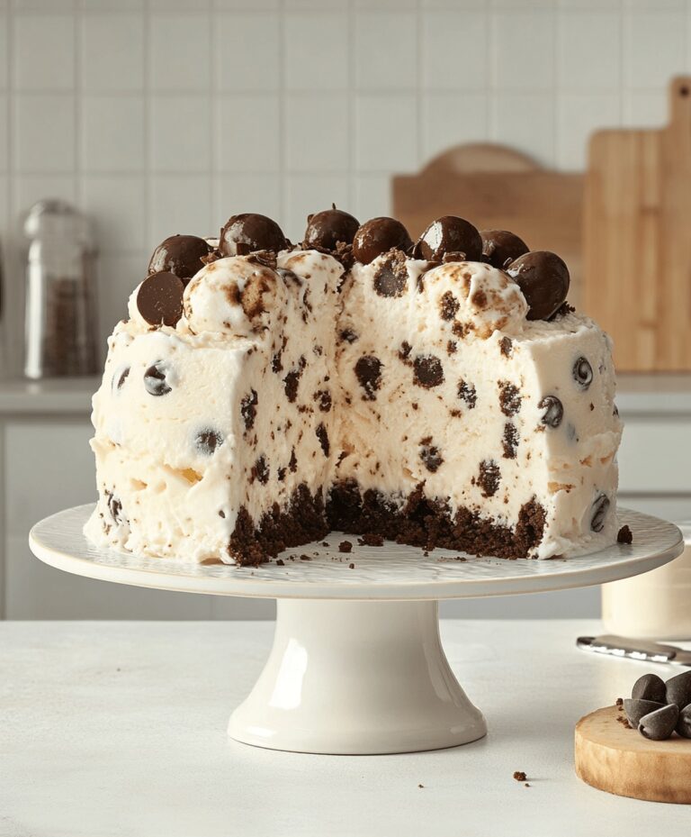 Delightful Chocolate Chip Cookie Dough Ice Cream Cake Recipe