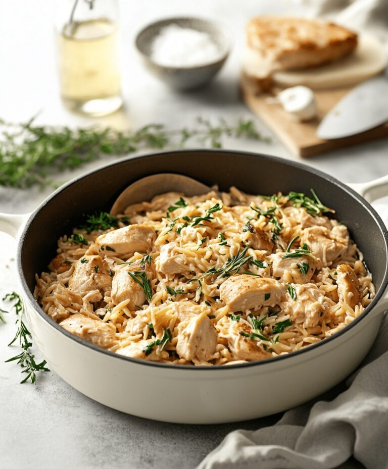 One Pot Chicken Orzo Recipe