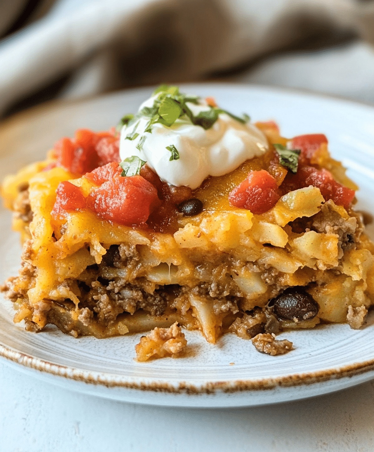 Cheesy Taco Potato Casserole Recipe