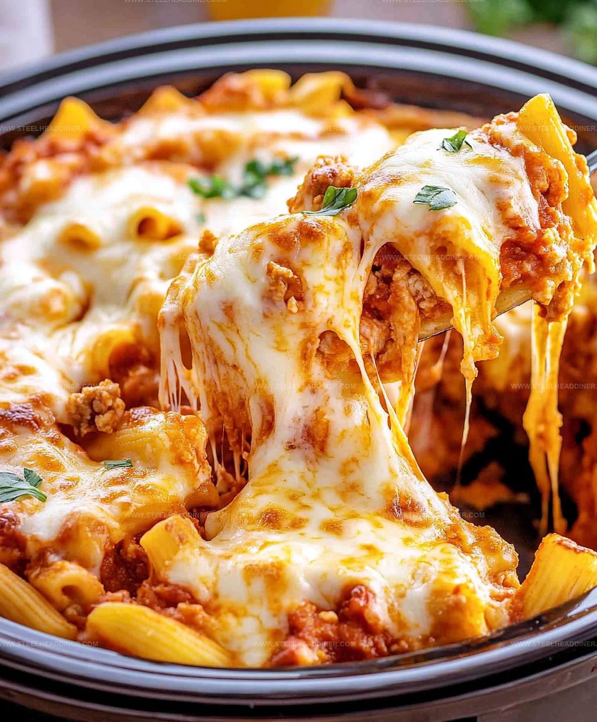 Simple Crockpot Pizza Casserole Recipe