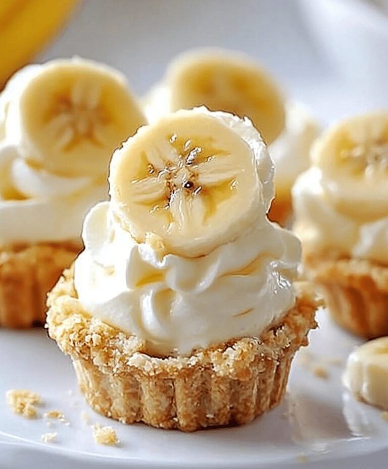 No-bake Mini Banana Cream Pies Recipe