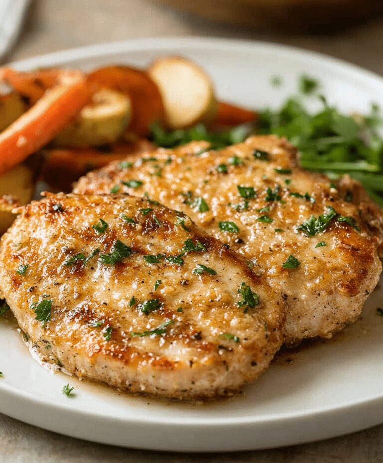 Crispy Garlic Parmesan Pork Chops Recipe