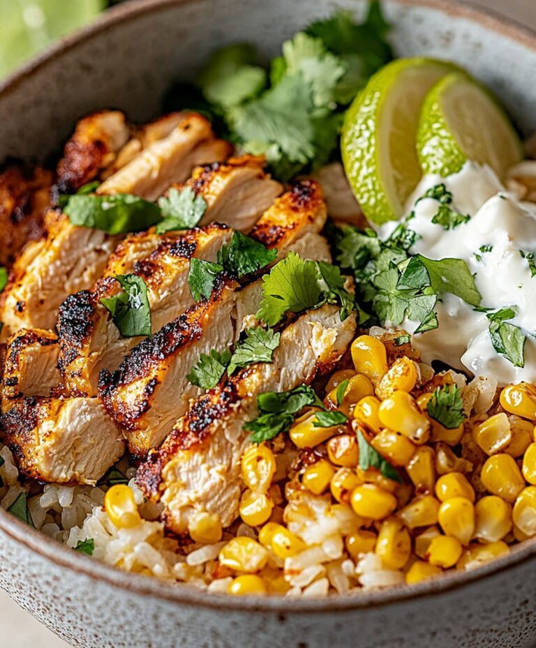 Quick Street Corn Chicken Rice Bowl Recipe