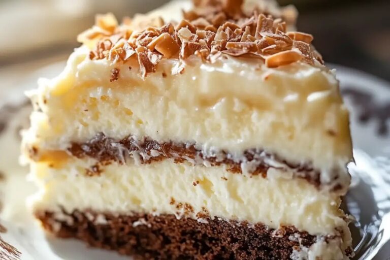 White German Chocolate Cake With A Cheesecake Center Recipe