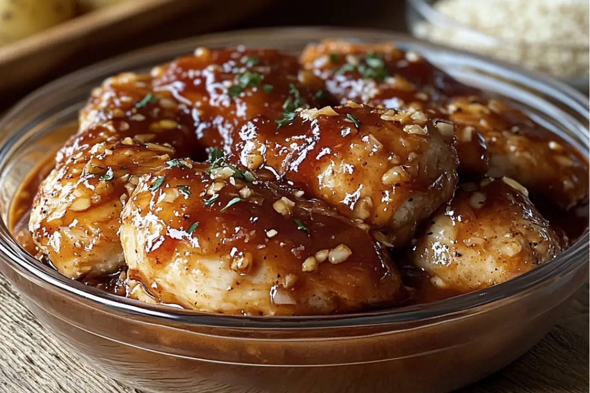High Protein Honey Bbq Chicken & Creamy Garlic Parmesan Potatoes Recipe