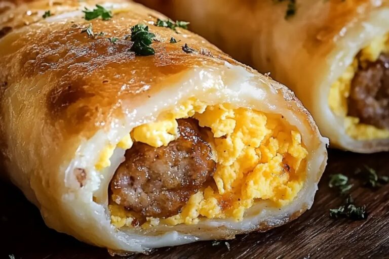 Sausage, Egg, And Cheese Breakfast Roll-Ups Recipe