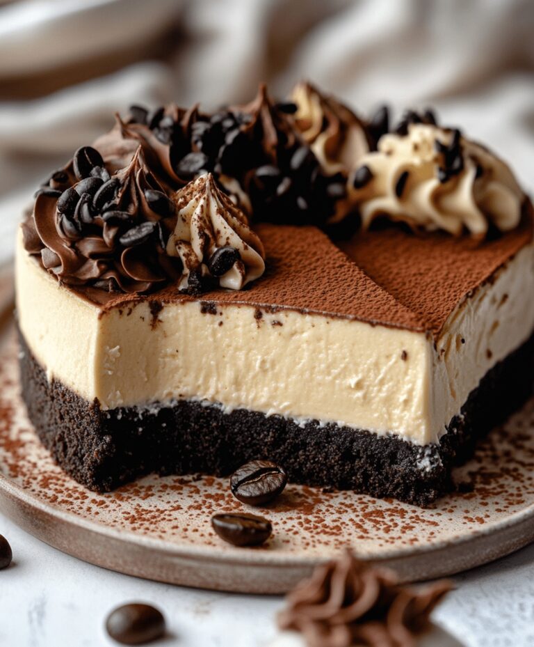 Indulgent Coffee Brownie Cheesecake Recipe