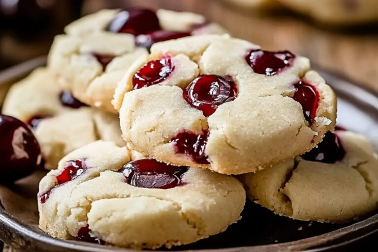 White Chocolate Cherry Shortbread Cookies Recipe