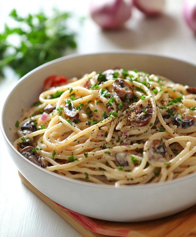 Quick Creamy Garlic Pasta Recipe