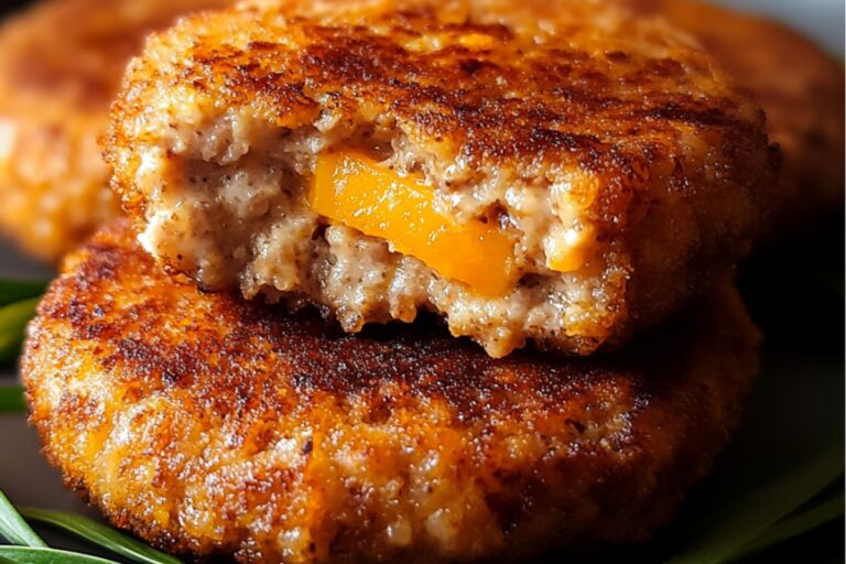 Cheddar-Stuffed Ground Chicken Patty Recipe
