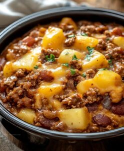 Hearty Slow Cooker Cowboy Casserole Recipe