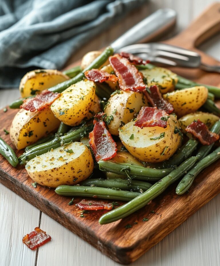 Country Ranch Green Beans And Potatoes With Bacon Recipe