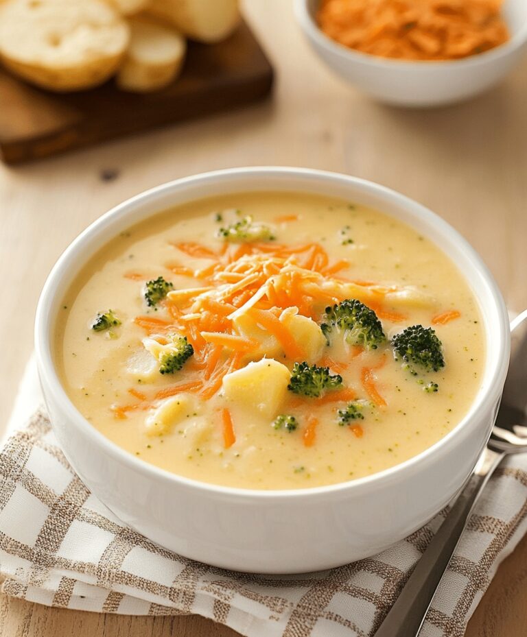 Creamy Cheddar Broccoli Potato Soup Recipe