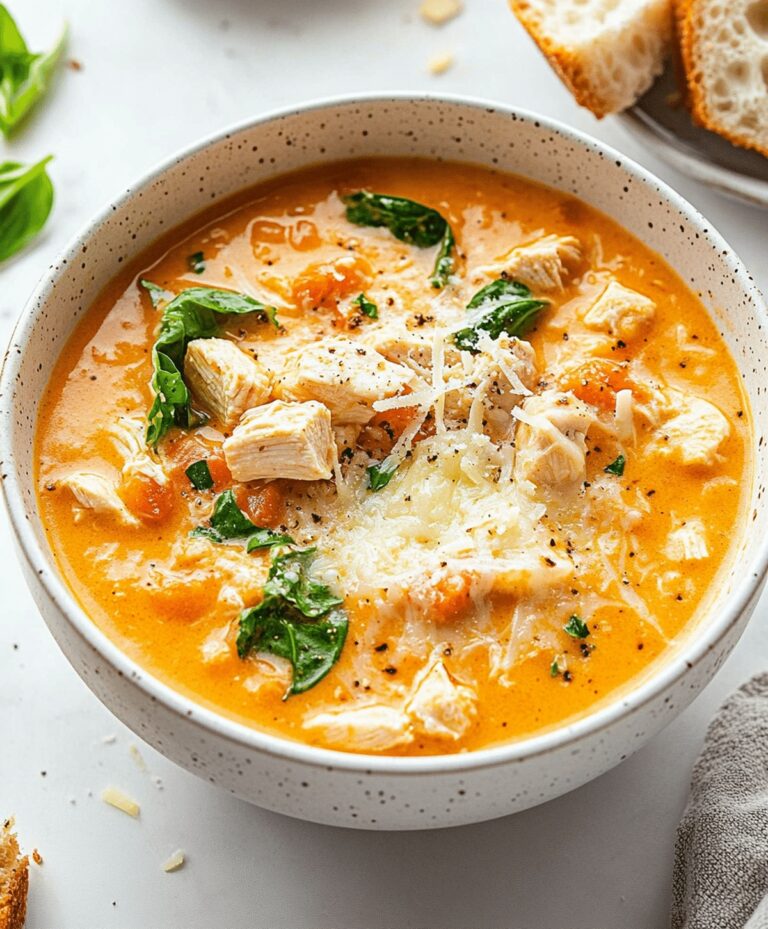 Crock Pot Creamy Chicken Parmesan Soup Recipe