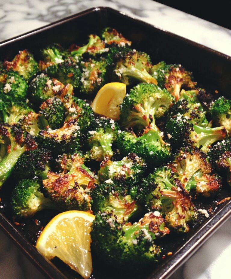 Crispy Garlic Parmesan Roasted Broccoli Recipe