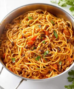 Crockpot Taco Spaghetti Recipe