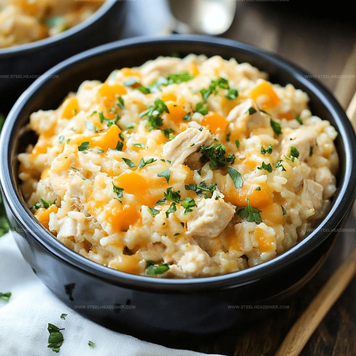 Crockpot Cheesy Chicken And Rice Recipe