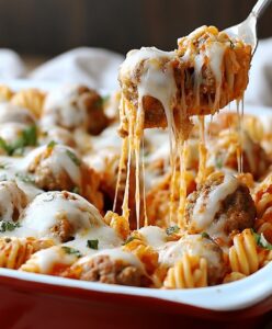 Quick Dump And Bake Meatball Casserole Recipe