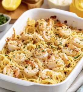 Shrimp Scampi Pasta Bake Recipe