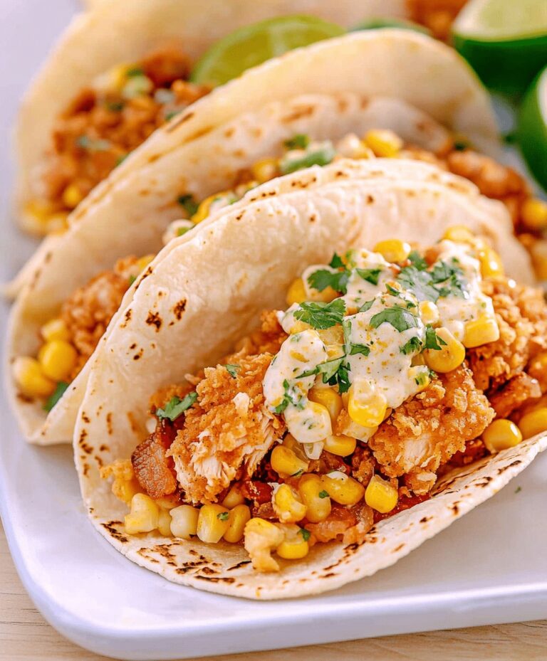Fried Chicken Street Corn Tacos With Bacon And Jalapeno Lime Ranch Recipe