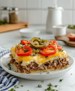 Hearty Southern Five Layer Beef Casserole Recipe