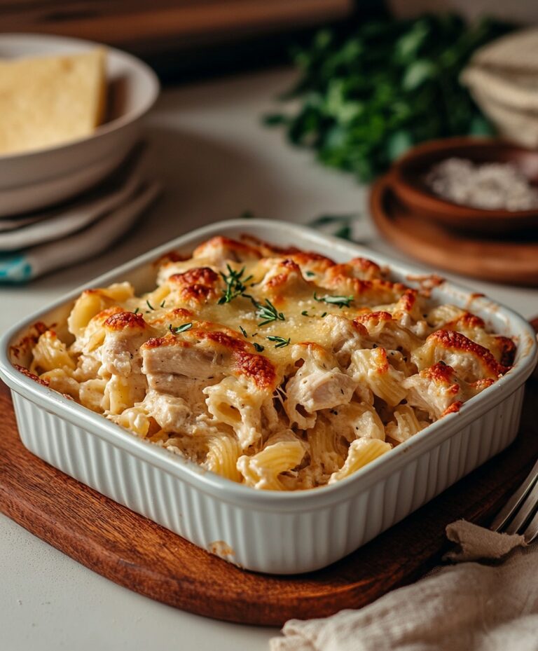 Garlic Parmesan Chicken Pasta Bake Recipe