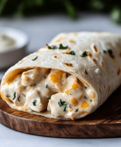 Crispy Garlic Chicken Wraps Recipe