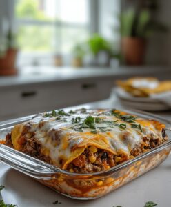 Quick and Delicious Beef Enchilada Casserole with Corn Tortillas Recipe