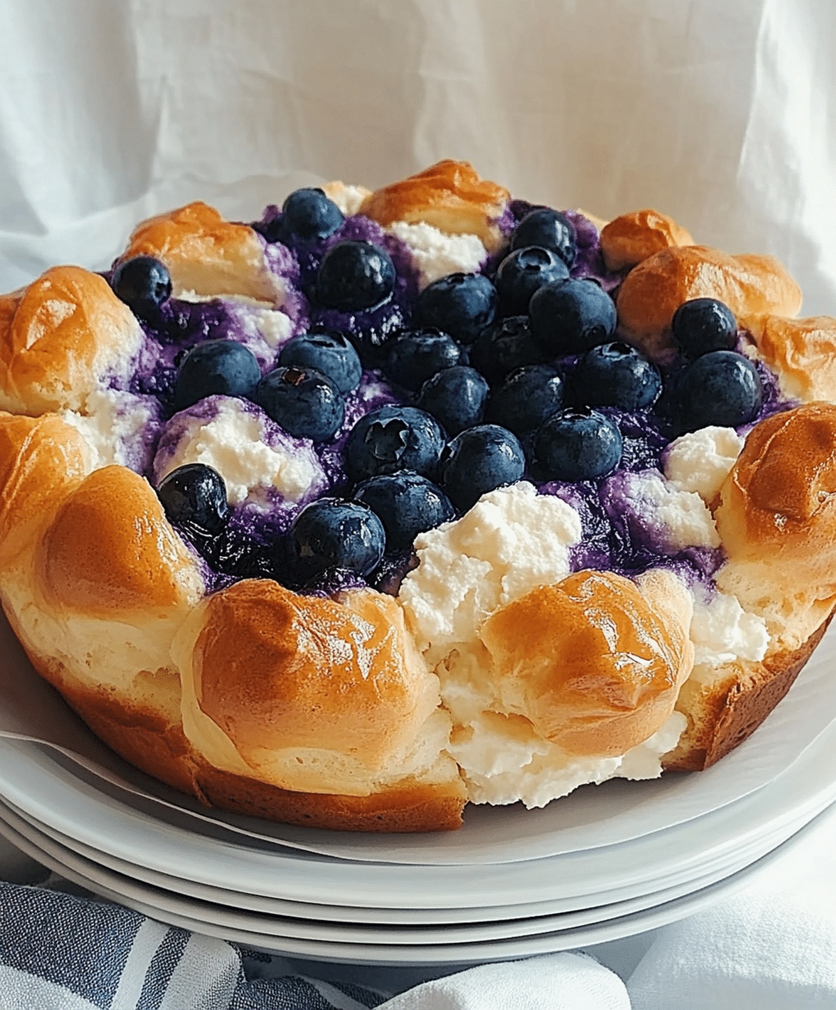 Blueberry Fluffy Cottage Cheese Cloud Bread Recipe