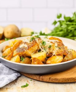 Garlic Parmesan Chicken And Potatoes Skillet Recipe