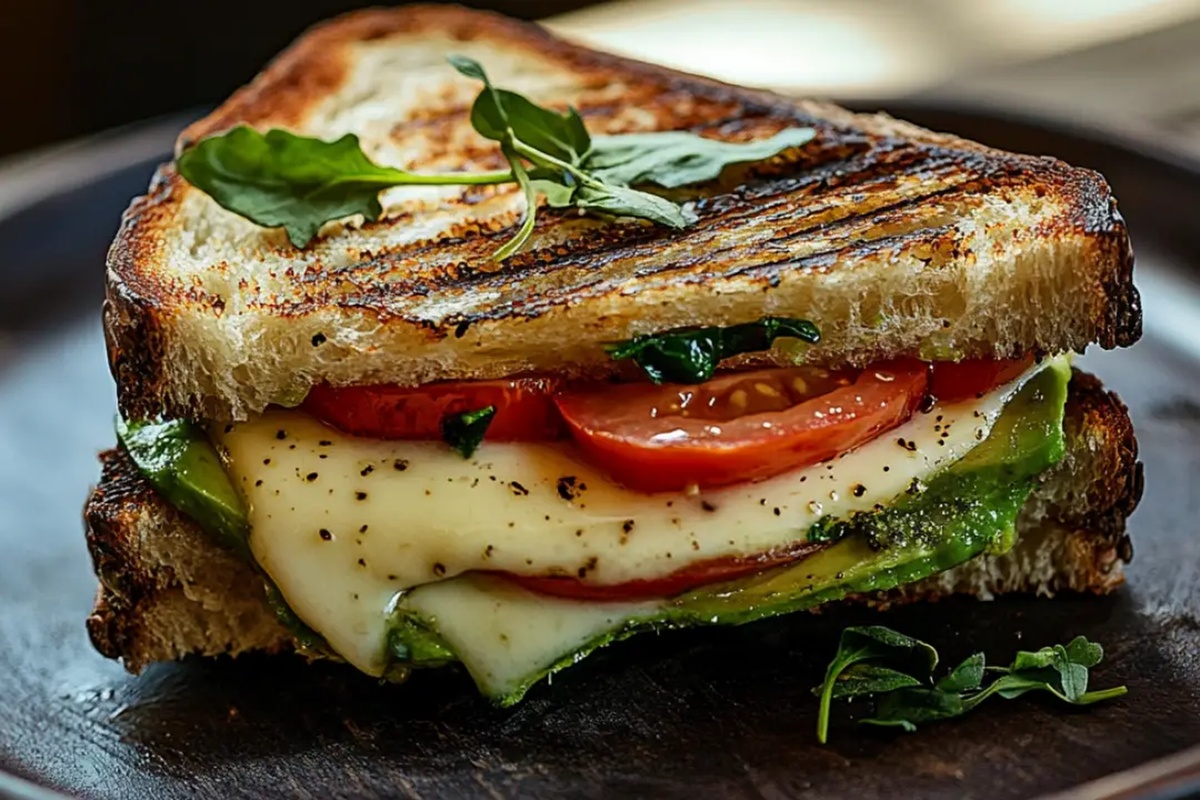 Avocado, Mozzarella, And Tomato Grilled Cheese Recipe