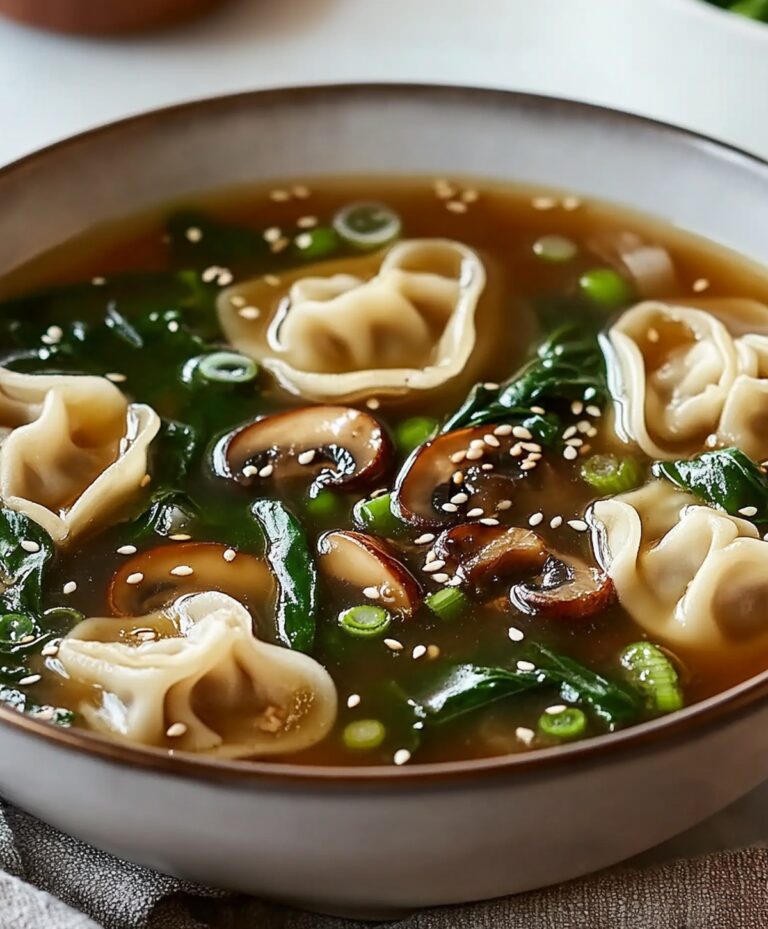 Cozy Potsticker Soup With Mushrooms & Bok Choy Recipe