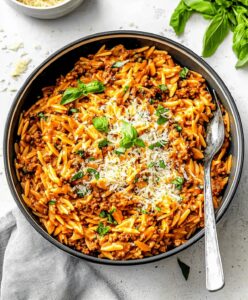 Creamy Ground Beef Orzo Recipe