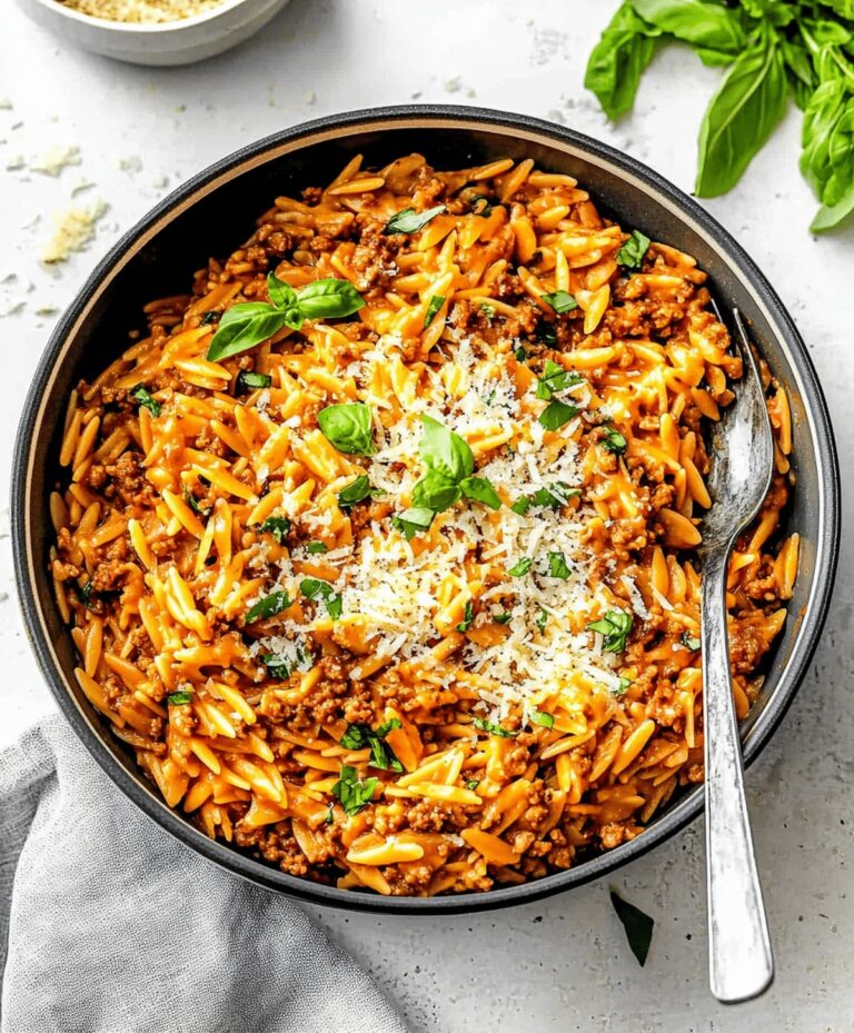 Creamy Ground Beef Orzo Recipe