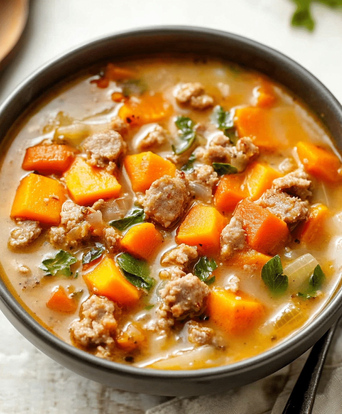 Hearty Sausage and Sweet Potato Soup Recipe
